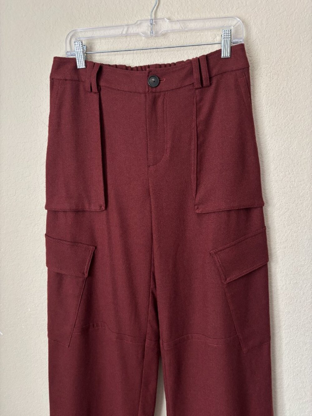 Vince Raver Flannel Wool Blend Cargo Pants in Dark Cinnamon Stick - Picture 5 of 14